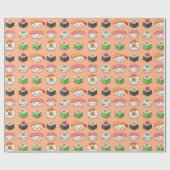 Kawaii Sushi - Verpakkingspapier Cadeaupapier (Vlak)