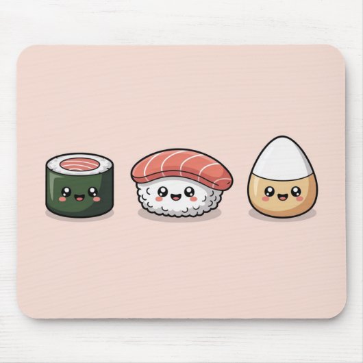 Kawaii Sushi Vrienden Muismat (Voorkant)