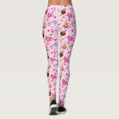 Kawaii Sweet Hearts en chocolade Leggings (Achterkant)