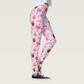 Kawaii Sweet Hearts en chocolade Leggings (Rechts)