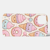 Kawaii Sweet Treats Pattern - Glimlachende cupcake Case-Mate iPhone Case (Achterkant (horizontaal))