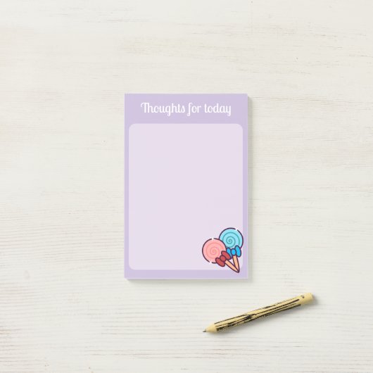 Kawaii Sweets Lollipops Post-it® Notes (Op bureau)