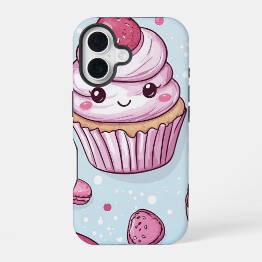 Kawaii Sweets: Schattig Dessert Anime Telefoonhoes iPhone 16 Hoesje (Achterkant)