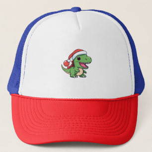 Kawaii T-Rex Dinosaur in Kerstmuts Trucker Pet