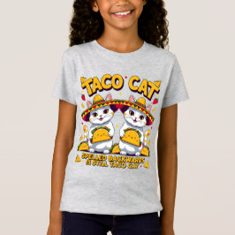 Kawaii Taco Cat Palindrome Fiesta Art T-shirt