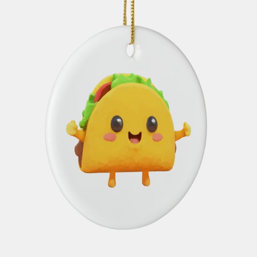 Kawaii Taco Keramisch Ornament (Rechts)
