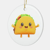Kawaii Taco Keramisch Ornament (Links)
