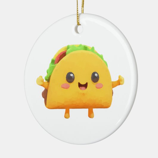 Kawaii Taco Keramisch Ornament (Links)