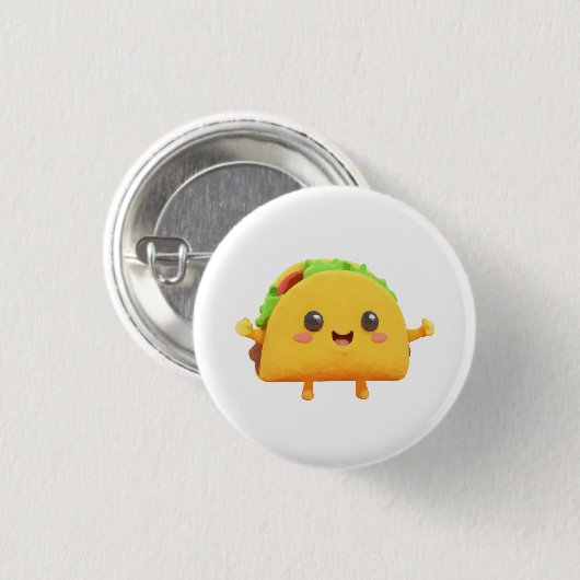 Kawaii Taco Ronde Button 3,2 Cm (Voorkant /achterkant)