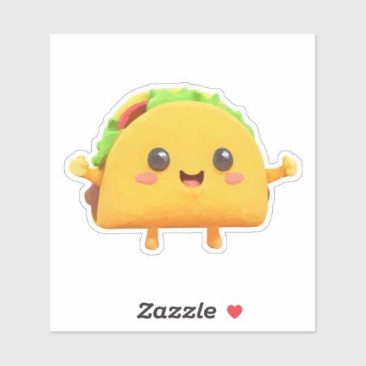Kawaii Taco Sticker (Vel)