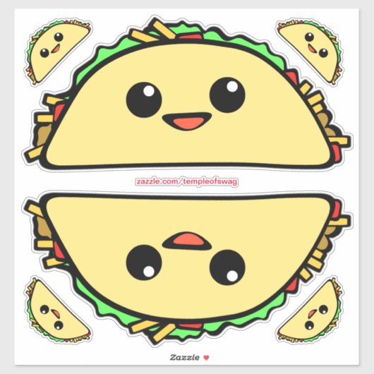 Kawaii Tacos Sticker (Vel)