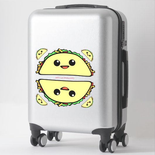 Kawaii Tacos Sticker (Koffer)