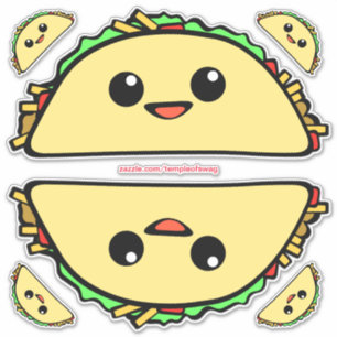 Kawaii Tacos Sticker