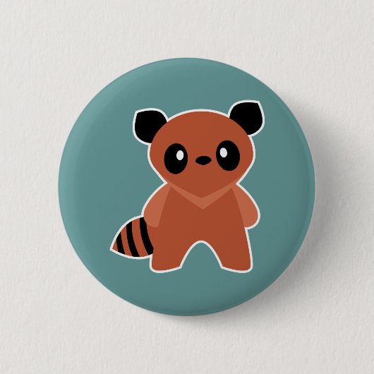 Kawaii Tanuki Ronde Button 5,7 Cm (Voorkant)