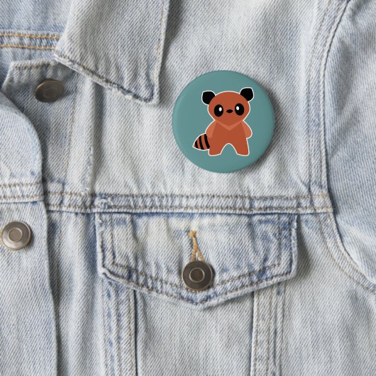 Kawaii Tanuki Ronde Button 5,7 Cm (In situ)