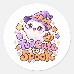 Kawaii Te Erg Schattig om te Bangmaken Geest Hallo Ronde Sticker