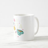 Kawaii Tea Cookie Macarons Tea Time TShirt Koffiemok (Voorkant rechts)