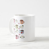 Kawaii tea cup and flowers  koffiemok (Voorkant links)