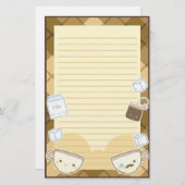 Kawaii Tea Time Briefpapier (Voorkant / Achterkant)