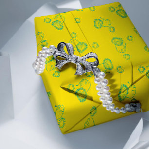 Kawaii Teal Leeuwen & Zonneschijn – Cute Patroon Inpakpapier Vel