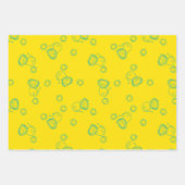 Kawaii Teal Lions & Sunshine – Cute Pattern Inpakpapier Vel (Voorkant)