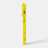 Kawaii Teal Lions & Sunshine – Cute Pattern iPhone Hoesje (Linkerkant)