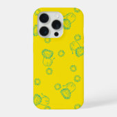 Kawaii Teal Lions & Sunshine – Cute Pattern iPhone Hoesje (Achterkant)