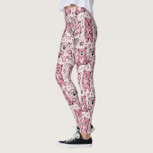 Kawaii Teddibeer Roze Patroon Leggings (Links)