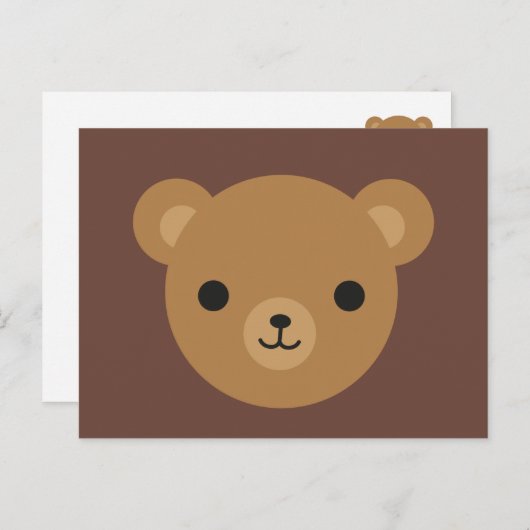 Kawaii Teddy Bear Briefkaart (Voorkant / Achterkant)