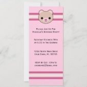 Kawaii Teddy Bear Cute Birthday Party Kaart (Achterkant)