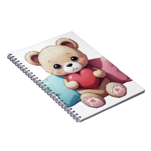 Kawaii Teddy Bear Notitieboek (Rechterzijde)