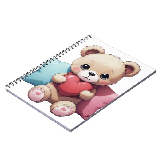 Kawaii Teddy Bear Notitieboek (Linkerzijde)