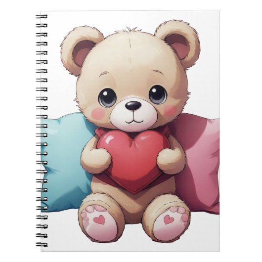 Kawaii Teddy Bear Notitieboek (Voorkant)