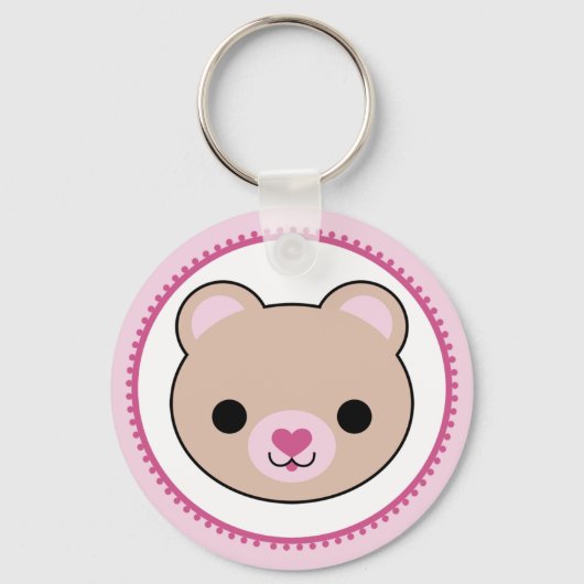 Kawaii Teddy Bear Sleutelhanger (Voorkant)