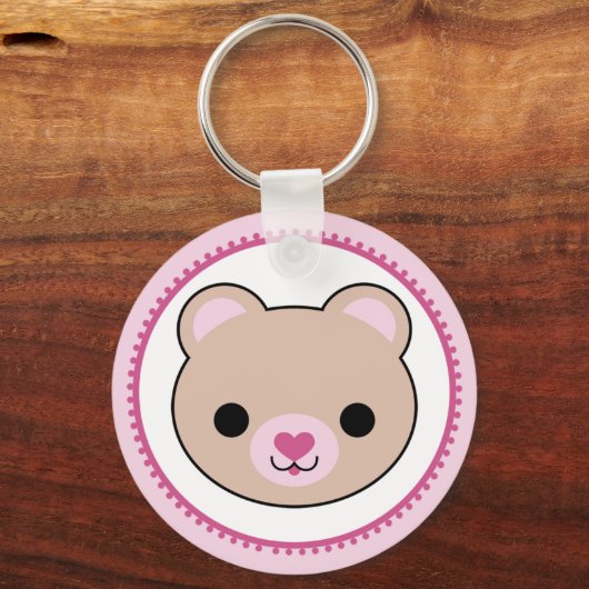 Kawaii Teddy Bear Sleutelhanger (Voorkant)