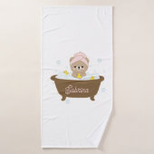 Kawaii Teddy Bear Towel Badhanddoek (Badhanddoek)