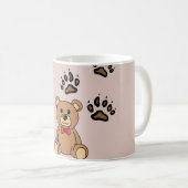 Kawaii Teddybeer Illustratie Koffiemok (Voorkant rechts)
