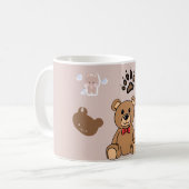 Kawaii Teddybeer Illustratie Koffiemok (Voorkant links)