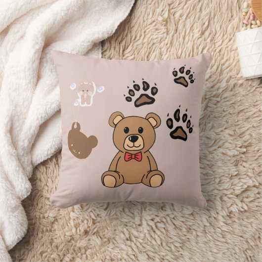 Kawaii Teddybeer Illustratie Kussen (Deken)