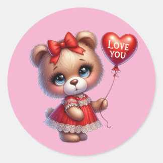Kawaii Teddybeer Sticker – Cute Zoete Design
