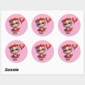 Kawaii Teddybeer Sticker – Cute Zoete Design (Vel)