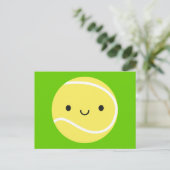Kawaii Tennisbal Briefkaart (Staand voorkant)