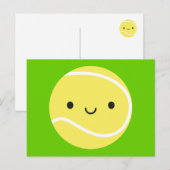 Kawaii Tennisbal Briefkaart (Voorkant / Achterkant)