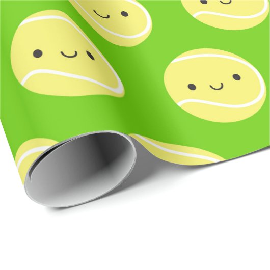 Kawaii Tennisballen Cadeaupapier (Rol Hoek)