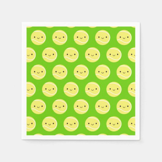 Kawaii Tennisballen Servet (Voorkant)