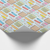 Kawaii Terug naar het schoolpatroon voor meisjes Cadeaupapier (Hoek)