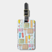 Kawaii Terug naar School Supplies Patroon voor mei Bagagelabel (Voorkant verticaal)