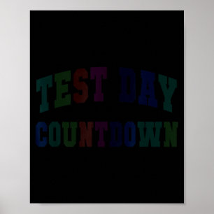 Kawaii-testdag aftelling testen docentmodus aan poster