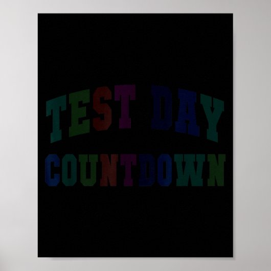 Kawaii-testdag aftelling testen docentmodus aan poster (Voorkant)