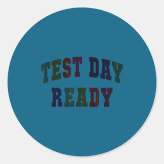 Kawaii testdag klaar testen leraar bruh geschieden ronde sticker